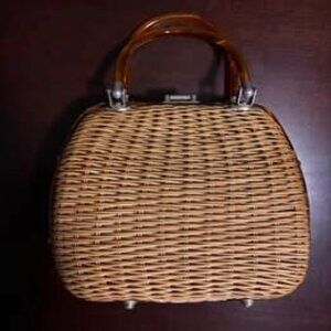 Pillbox Wicker Purse